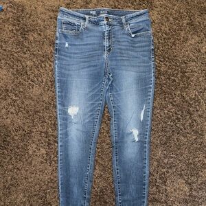 a.n.a Women's Blue Distressed Jeans